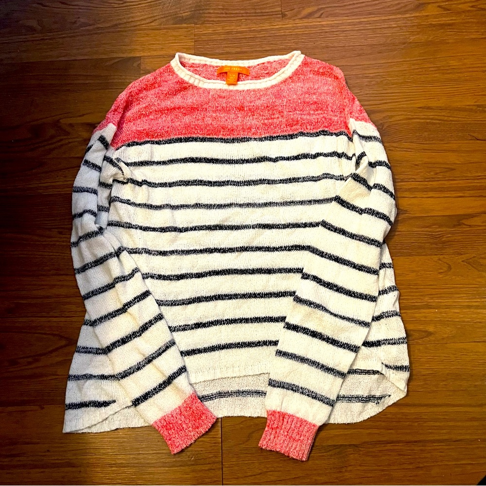 Joe Frsh striped sweater ~ light weight ~ small ~ red white and blue